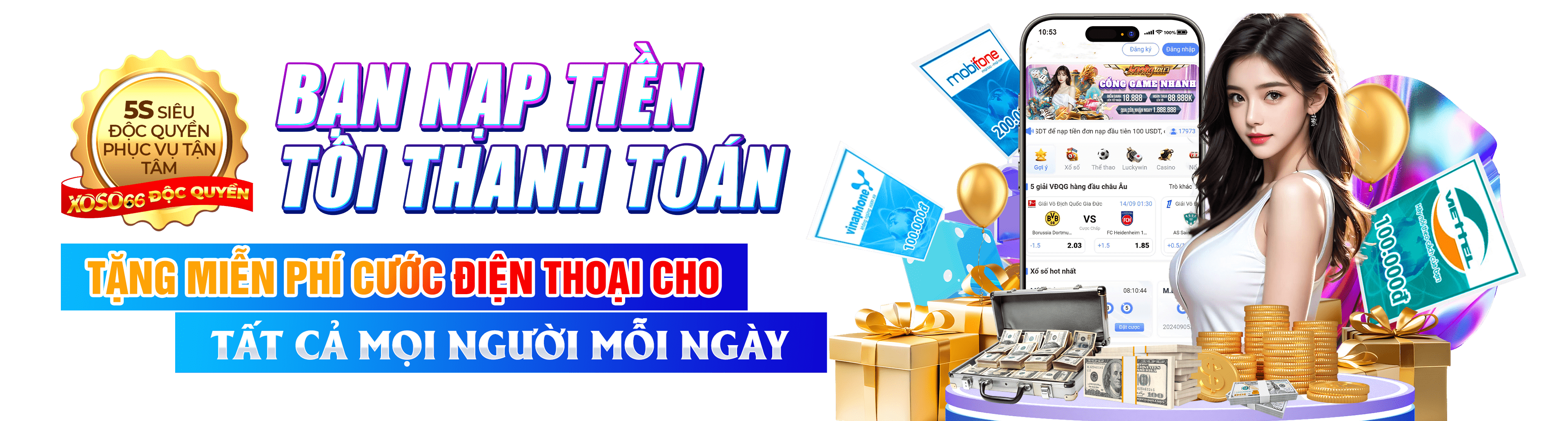 Hình ảnh quảng cáo của mu9 hiển thị nền tảng và các lợi ích
